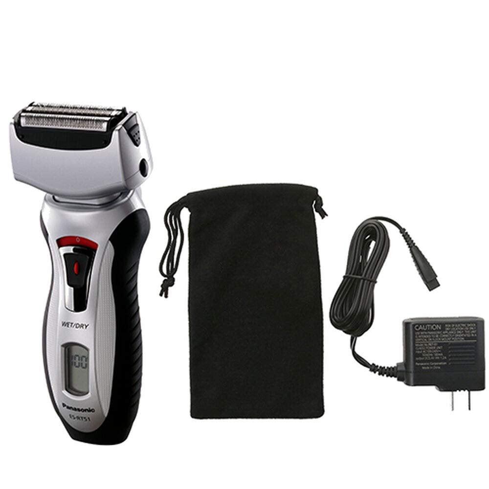 Panasonic ES-RT51-S Arc3 Nass-Trocken-Rasierer mit 3 Klingen, schwenkbarem Kopf und herausklappbarem Trimmer - Kabelloser Elektrorasierer für eine glatte und komfortable Rasur, inklusive Reiseetui
