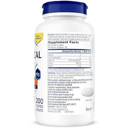 Citracal Slow Release Calcium 1200 mg mit Vitamin D3, Magnesium – 1x täglich, 185 Kapseln – Knochengesundheit unterstützen