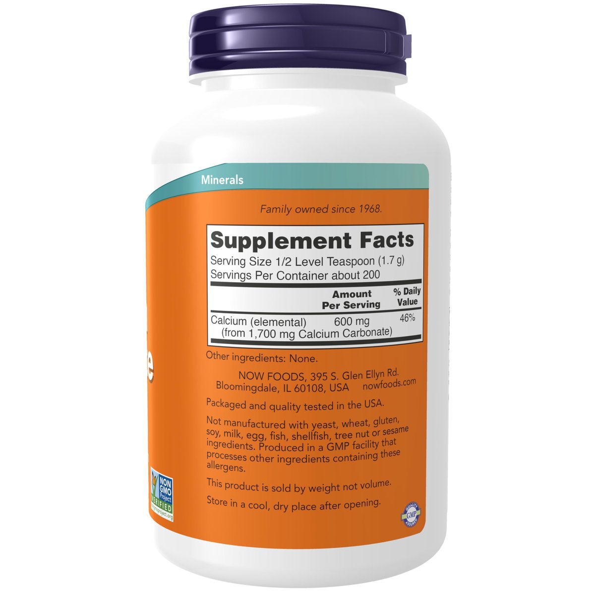 NOW Foods Calcium Carbonate Pulver – 340 g, hoher Calciumgehalt zur Unterstützung der Knochengesundheit