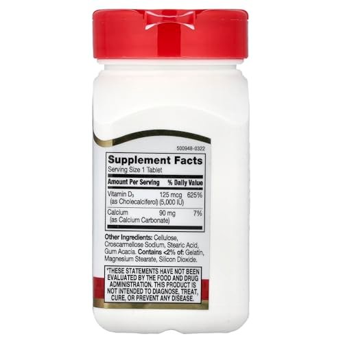 21st Century Vitamin D 5000 IE Tabletten, 110 Stück