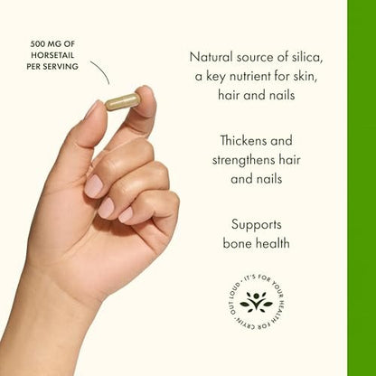 Swanson Ackerschachtelhalm - Kräuterergänzung für gesundes Haar, Haut & Nägel - Natürliche Inhaltsstoffe für Knochengesundheit & Harnwegsunterstützung - (90 Kapseln, 500 mg)