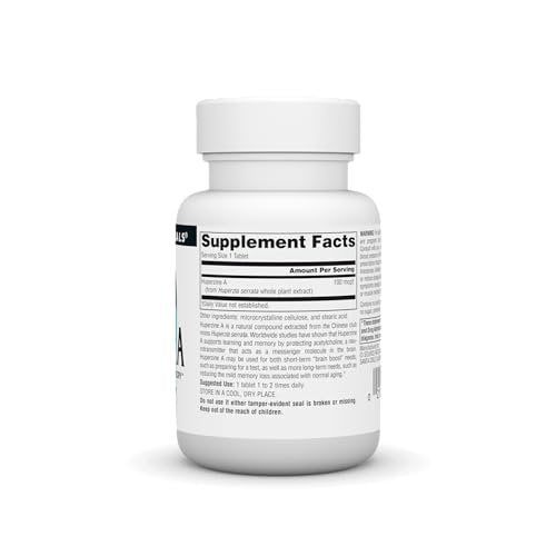 Source Naturals Huperzine A für Gedächtnis und Lernfähigkeit* – 100 mcg, 60 Tabletten