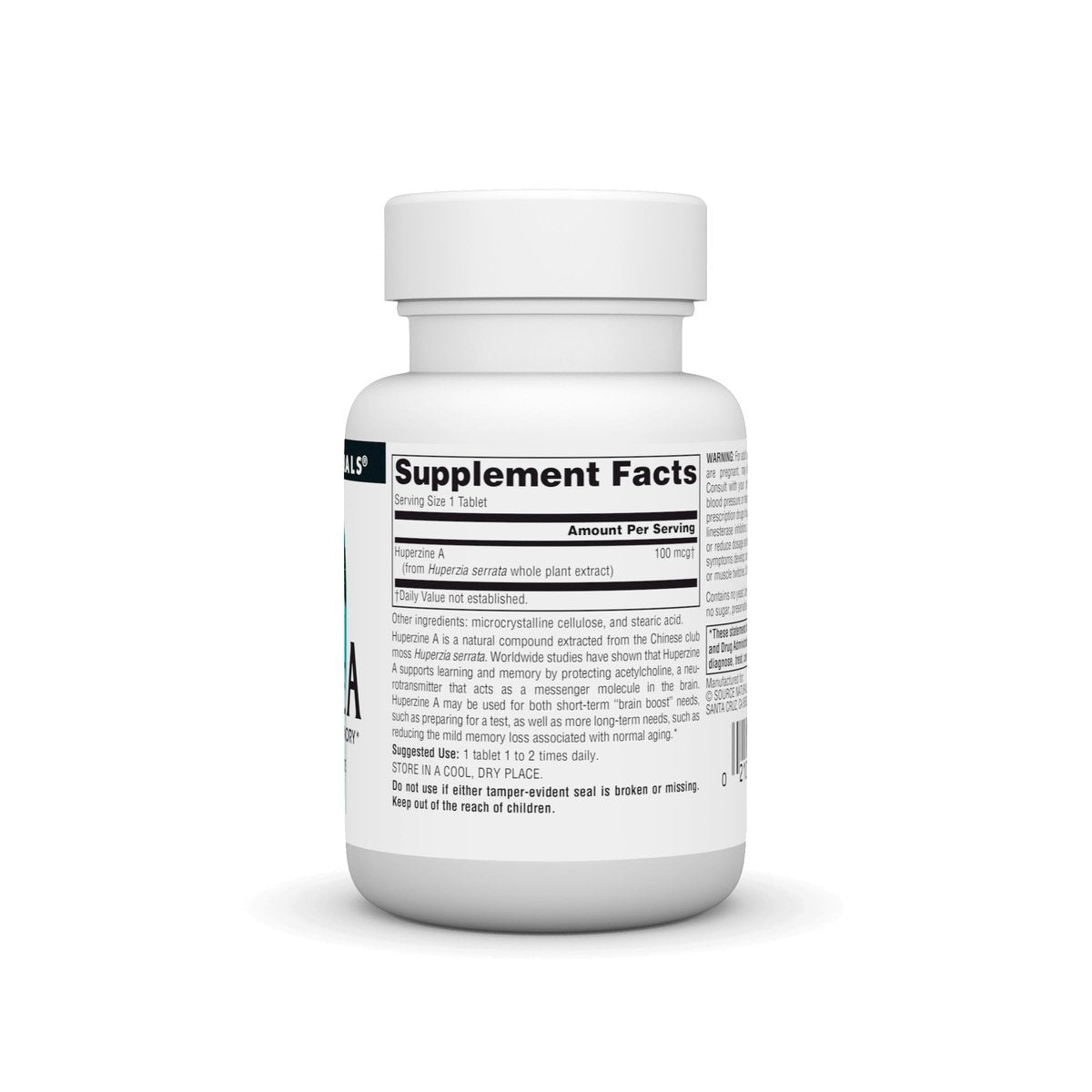 Source Naturals Huperzine A für Gedächtnis und Lernfähigkeit* – 100 mcg, 60 Tabletten