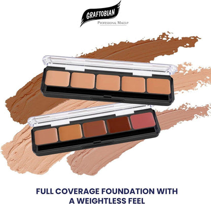 Graftobian HD Glamour Creme Foundation Palette, Cool #1 – Professionelle Make-up-Palette für makellosen Teint