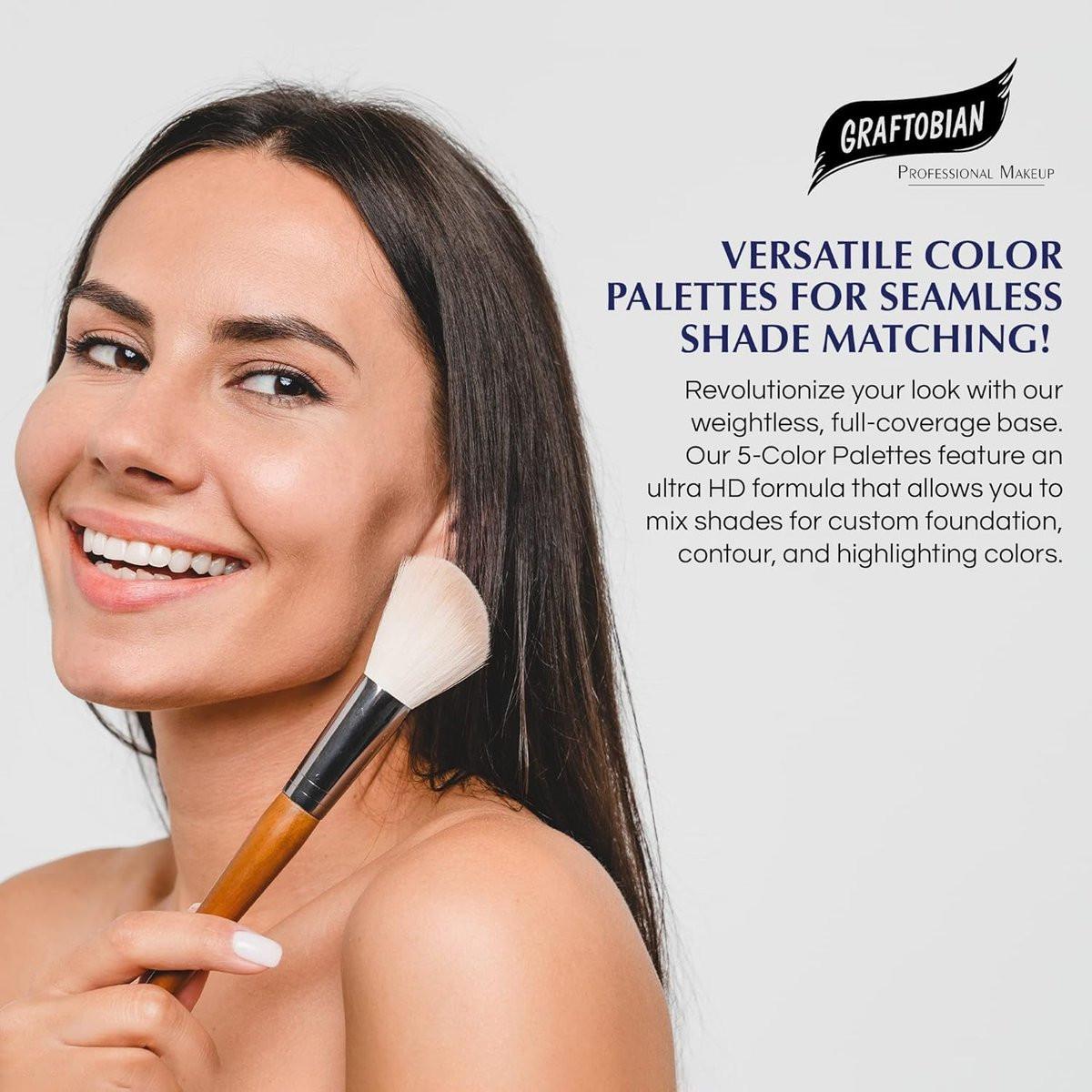 Graftobian HD Glamour Creme Foundation Palette, Cool #1 – Professionelle Make-up-Palette für makellosen Teint