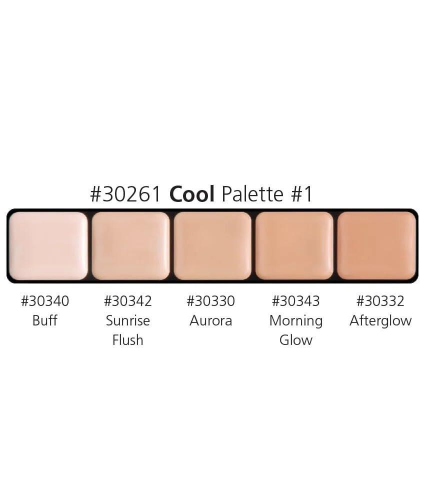 Graftobian HD Glamour Creme Foundation Palette, Cool #1 – Professionelle Make-up-Palette für makellosen Teint