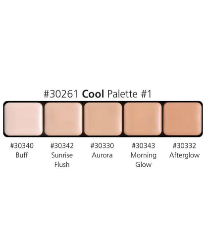 Graftobian HD Glamour Creme Foundation Palette, Cool #1 – Professionelle Make-up-Palette für makellosen Teint