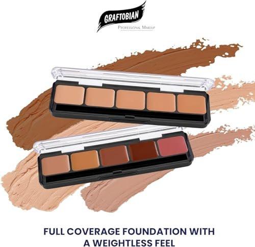 Graftobian HD Glamour Creme Foundation Palette, Cool #1 – Professionelle Make-up-Palette für makellosen Teint