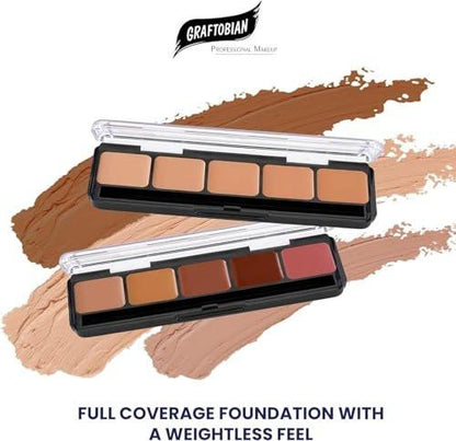Graftobian HD Glamour Creme Foundation Palette, Cool #1 – Professionelle Make-up-Palette für makellosen Teint