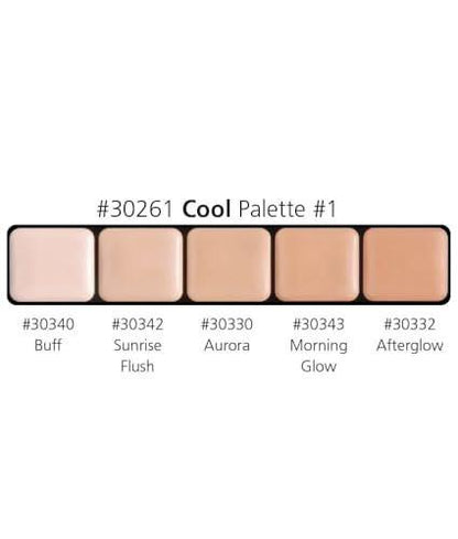 Graftobian HD Glamour Creme Foundation Palette, Cool #1 – Professionelle Make-up-Palette für makellosen Teint