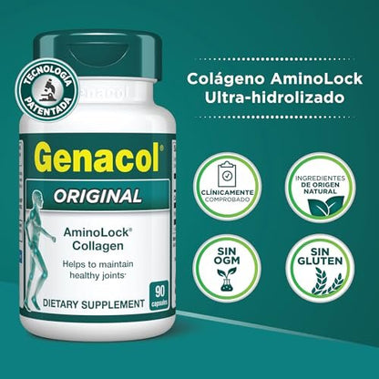 Genacol Original – Kollagenpräparat für Gelenke, ultra-hydrolysierte Kollagenpeptide, lindert Gelenkbeschwerden, Knieergänzung für Männer & Frauen, Vorteilspackung, 180 Kapseln (60-Tage-Vorrat)