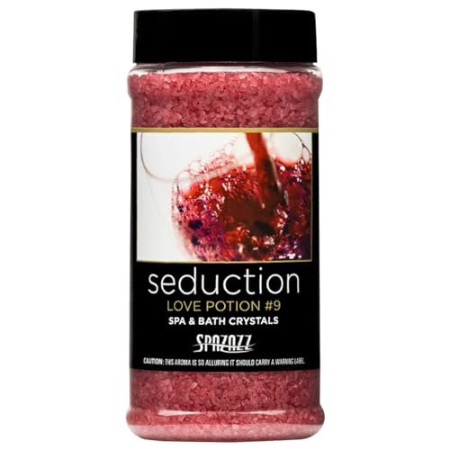Spazazz Couples Romance Geschenkset – Heiße Badewanne Aroma-Spa-Kristalle mit Mineralien, 480 g, Love Potion No.9 Verführung | Badesalze & Düfte