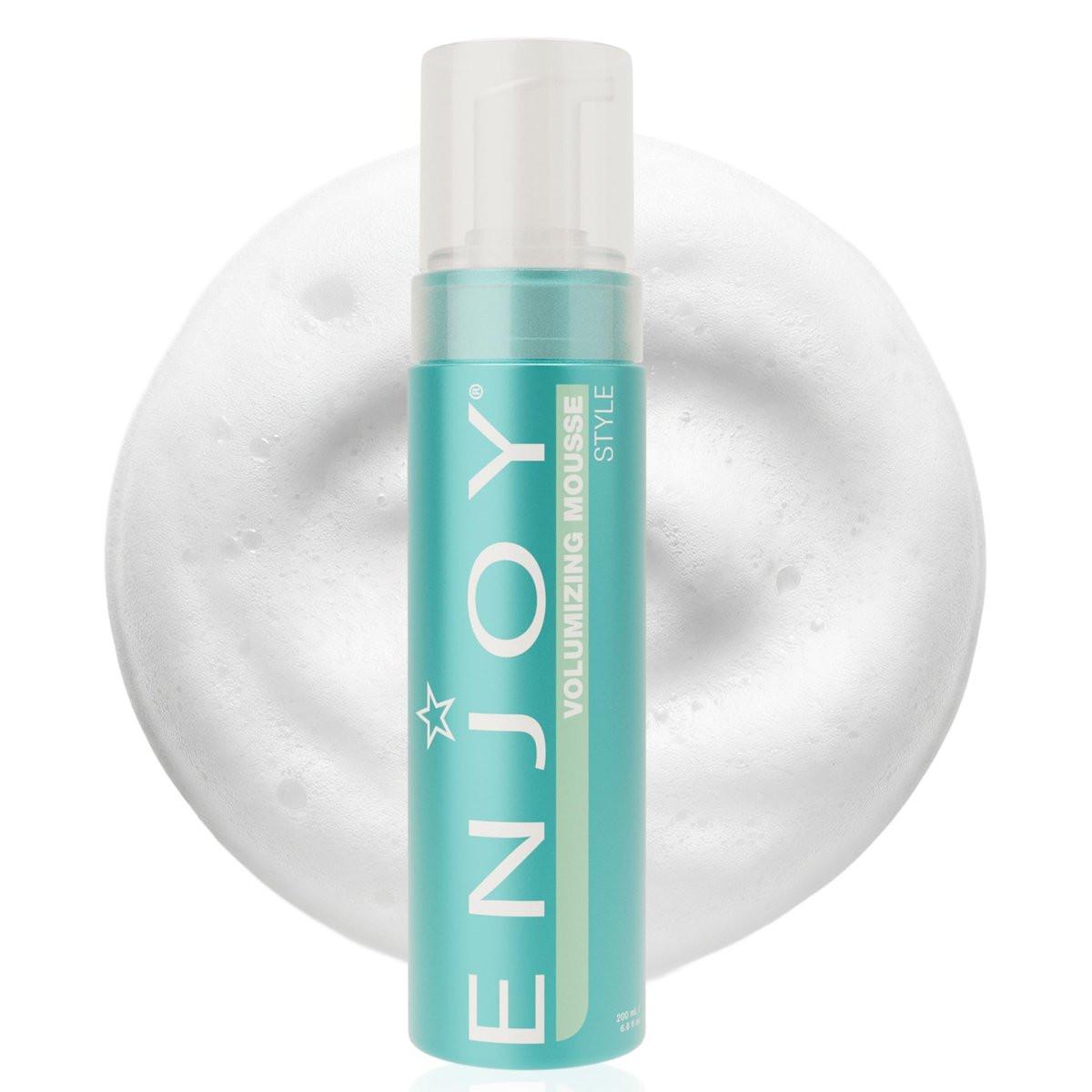 Enjoy Volumizing Mousse, mittlerer bis starker Halt für Ansatzlift und Lockendefinition, leichter Stylingschaum für Volumen, Textur und Glätte, 6,8 oz
