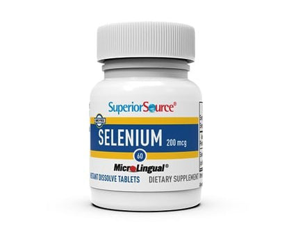 Superior Source Selen 200 mcg – 60 Lutschtabletten zur Unterstützung des Immunsystems und der Schilddrüsenfunktion
