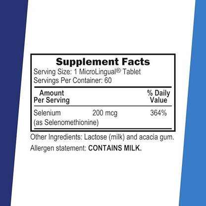 Superior Source Selen 200 mcg – 60 Lutschtabletten zur Unterstützung des Immunsystems und der Schilddrüsenfunktion
