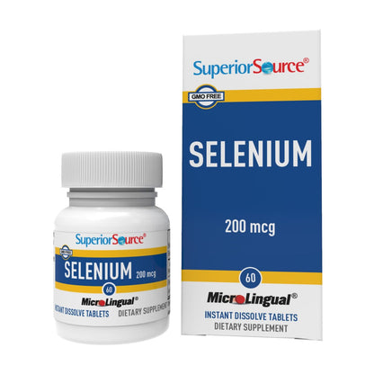 Superior Source Selen 200 mcg – 60 Lutschtabletten zur Unterstützung des Immunsystems und der Schilddrüsenfunktion