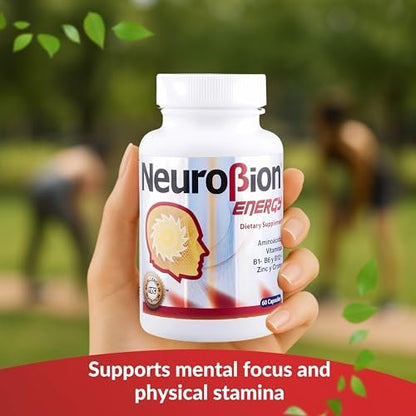 Neurobion Energy 60 Kapseln – Aminosäuren, Vitamine B1, B2, B6, B12 – Steigert geistige Wachsamkeit und Ausdauer