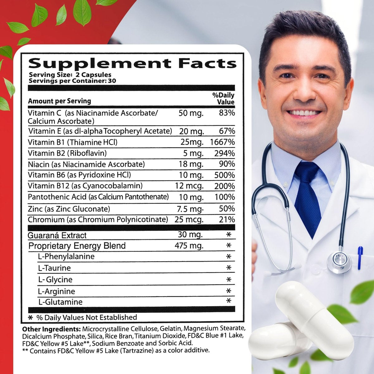 Neurobion Energy 60 Kapseln – Aminosäuren, Vitamine B1, B2, B6, B12 – Steigert geistige Wachsamkeit und Ausdauer
