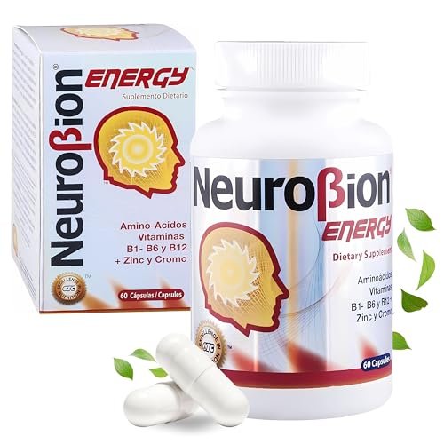 Neurobion Energy 60 Kapseln – Aminosäuren, Vitamine B1, B2, B6, B12 – Steigert geistige Wachsamkeit und Ausdauer