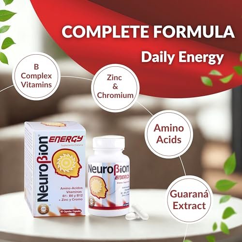 Neurobion Energy 60 Kapseln – Aminosäuren, Vitamine B1, B2, B6, B12 – Steigert geistige Wachsamkeit und Ausdauer