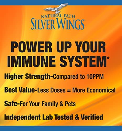 Natural Path Silver Wings Kolloidales Silber 250 ppm (1250 mcg) - 2 oz Sprühflasche - Immununterstützung