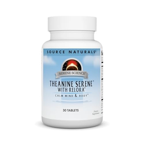 Source Naturals Serene Science Theanine Serene mit Relora, Magnesium und GABA – 30 Tabletten