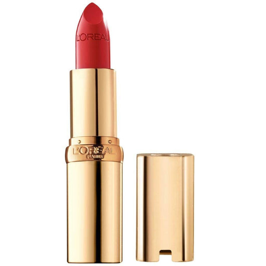 L'Oréal Paris Colour Riche Lippenstift – Satter, pflegender Satin-Look mit Arganöl & Vitamin E – British Red, 0,13 Unzen