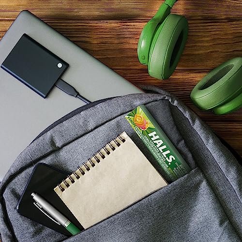 HALLS Defense Vitamin C Drops mit Zitrusgeschmack – 20 Sticks mit je 9 Drops (180 Drops insgesamt)