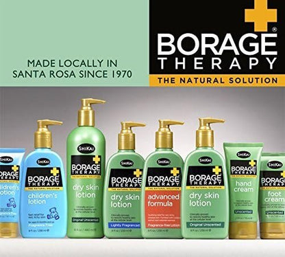 ShiKai Borage Therapy Körperfeuchtigkeitscreme Fortschrittliche Formel (237 ml) | Duftfrei | Feuchtigkeitsspendende Lotion für trockene Hände & Körper | Mit Haferflocken & Shea