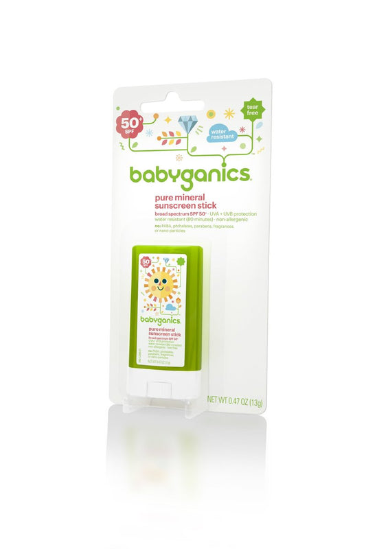 Babyganics Sonnencreme-Stick LSF 50, 0,47 oz – Mineralischer Sonnenschutz für Babys und Kleinkinder