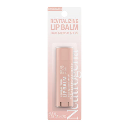 Neutrogena Revitalizing Tinted Lip Balm mit Lichtschutzfaktor 20, feuchtigkeitsspendender Lippenbalsam mit dezentem Farbton für weichere, glattere, gesünder aussehende Lippen, Sheer Shimmer 10, 4,25 g