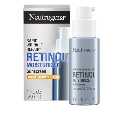 Neutrogena Rapid Wrinkle Repair Retinol Feuchtigkeitscreme für das Gesicht mit LSF 30 Sonnenschutz – Tägliche Anti-Aging-Gesichtscreme mit Retinol & Hyaluronsäure gegen feine Linien, Falten und dunkle Flecken, 30 ml