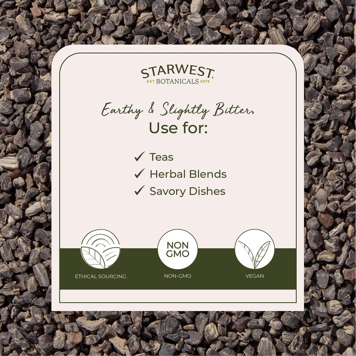 Starwest Botanicals Bio-Wurzelstock der Schwarzen Schlangenwurzel - Getrocknetes loses Kraut für Tee, geschnitten & gesiebt, zertifiziert koscher, nicht gentechnisch verändert - 4 Unzen Beutel