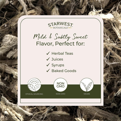 Starwest Botanicals Bio Eibischwurzel - Getrocknetes Kraut für Tee, lose Blattwurzel, geschnitten & gesiebt, zertifiziert koscher, nicht gentechnisch verändert - 113 g Beutel