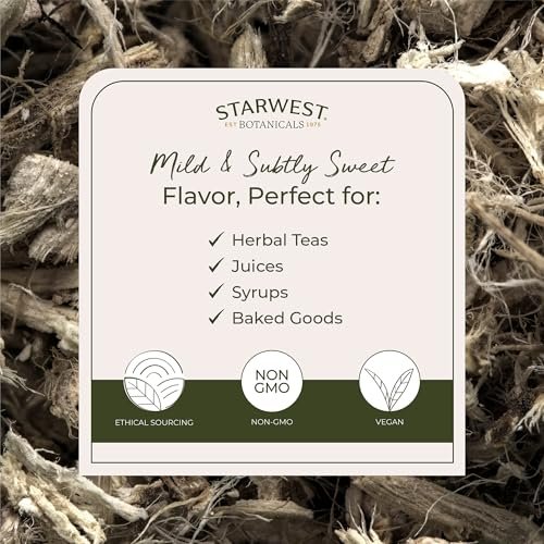 Starwest Botanicals Bio Eibischwurzel - Getrocknetes Kraut für Tee, lose Blattwurzel, geschnitten & gesiebt, zertifiziert koscher, nicht gentechnisch verändert - 113 g Beutel