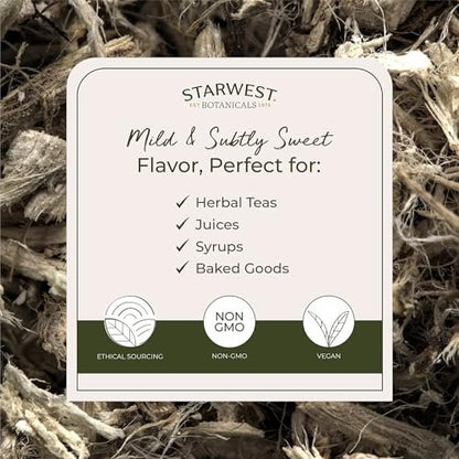 Starwest Botanicals Bio Eibischwurzel - Getrocknetes Kraut für Tee, lose Blattwurzel, geschnitten & gesiebt, zertifiziert koscher, nicht gentechnisch verändert - 113 g Beutel