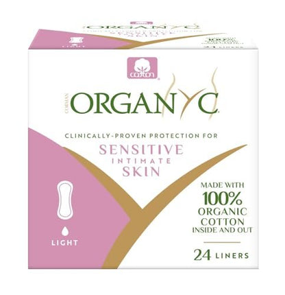 Organyc 100% Bio-Baumwoll-Slipeinlage, gefaltet, ultradünn, für leichten Ausfluss, 24 Stück
