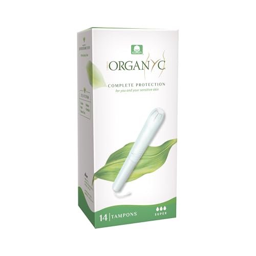Organyc 100% Bio-Baumwolltampons mit Karton-Applikator – Super, 14 Stück