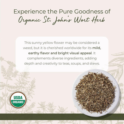 Starwest Botanicals Bio getrocknetes Johanniskraut - lose Blätter für Tee, aus Johanniskrautblüten, geschnitten & gesiebt, zertifiziert koscher, nicht gentechnisch verändert - 113 g Beutel