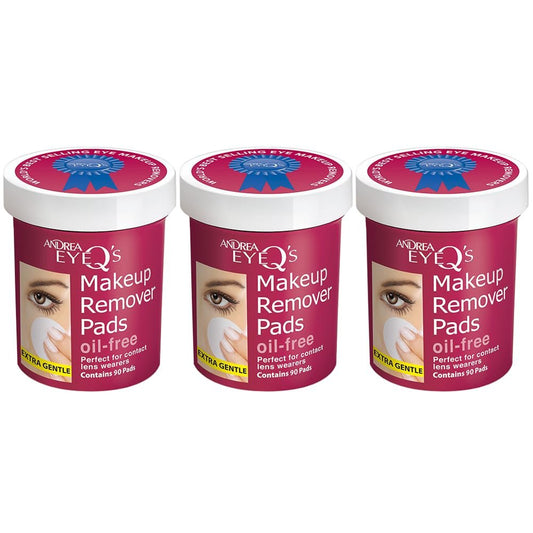 Andrea Eye Q's Ölfreie Augen-Make-up-Entferner-Pads, 65 Stück (3er-Pack)