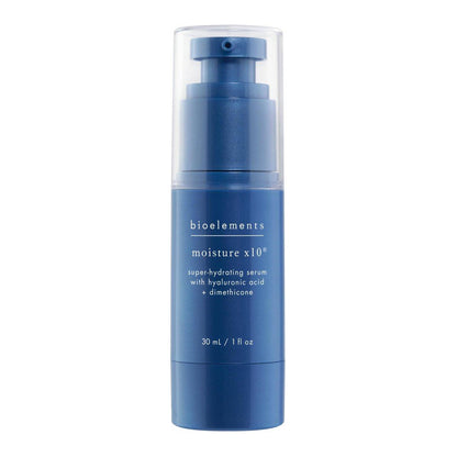 Bioelements Moisture x10 – 1 fl oz – Super-Hydrierendes Hyaluronsäure-Gesichtsserum für trockene & Mischhaut – Vegan, Glutenfrei – Ohne Tierversuche
