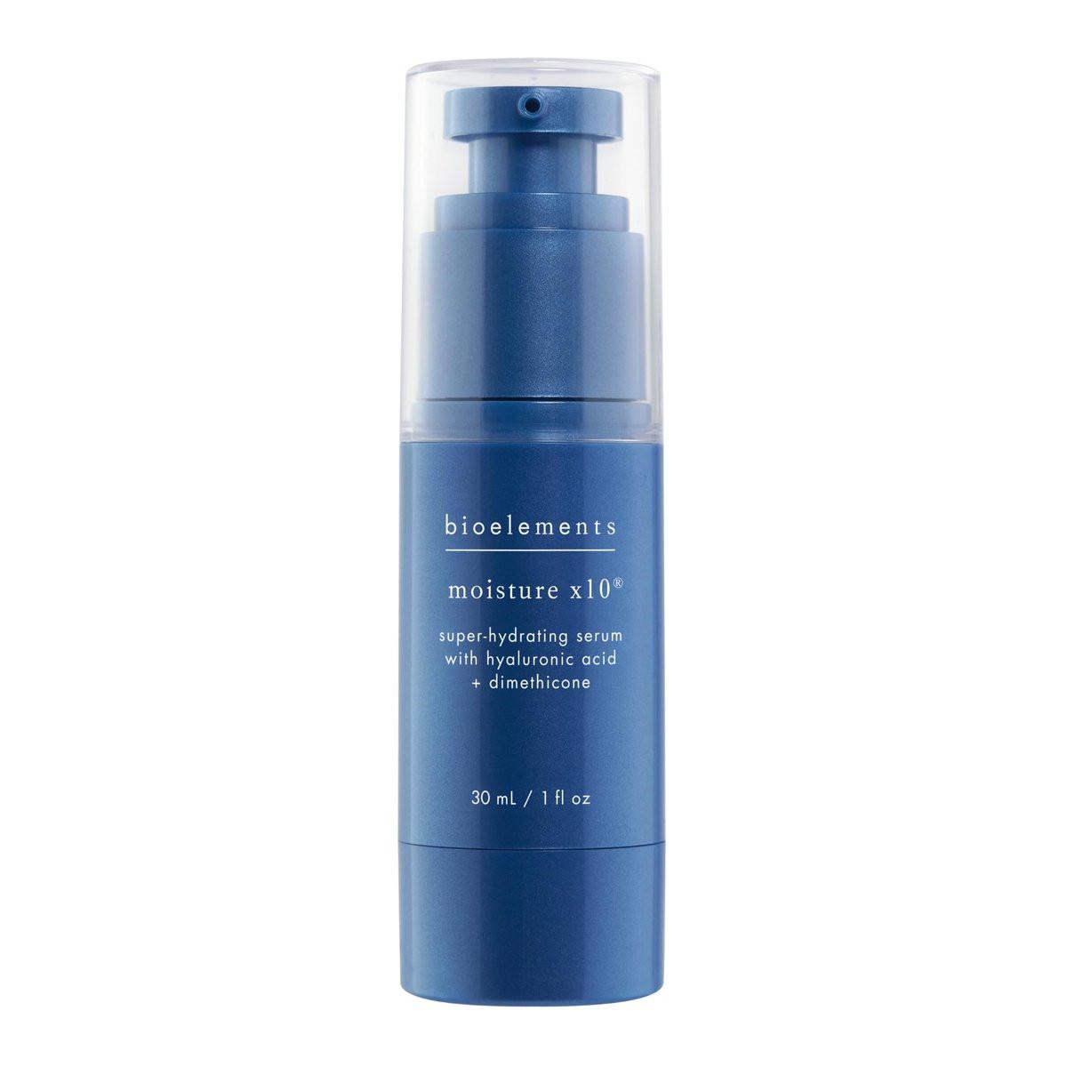 Bioelements Moisture x10 – 1 fl oz – Super-Hydrierendes Hyaluronsäure-Gesichtsserum für trockene & Mischhaut – Vegan, Glutenfrei – Ohne Tierversuche