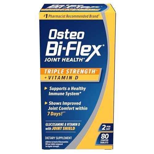 Osteo Bi-Flex Dreifachstärke Glucosamin Chondroitin mit Vitamin D – 80 Tabletten für Gelenkfunktion und Knochengesundheit