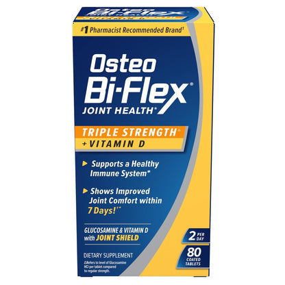 Osteo Bi-Flex Dreifachstärke Glucosamin Chondroitin mit Vitamin D – 80 Tabletten für Gelenkfunktion und Knochengesundheit