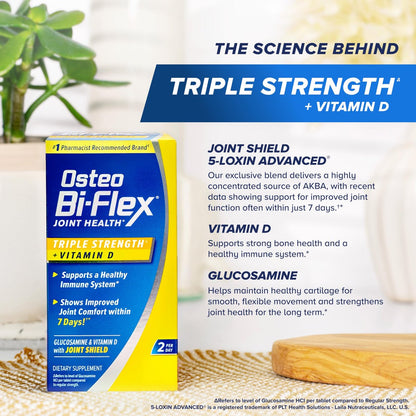 Osteo Bi-Flex Dreifachstärke Glucosamin Chondroitin mit Vitamin D – 80 Tabletten für Gelenkfunktion und Knochengesundheit