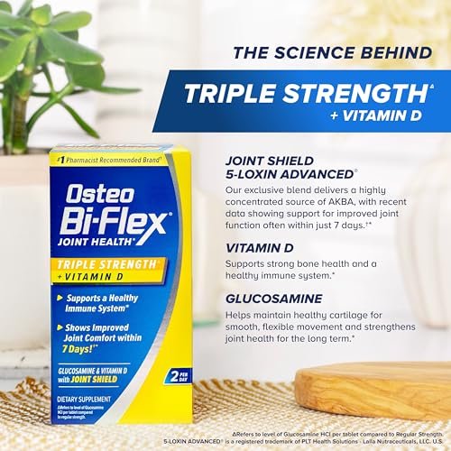 Osteo Bi-Flex Dreifachstärke Glucosamin Chondroitin mit Vitamin D – 80 Tabletten für Gelenkfunktion und Knochengesundheit