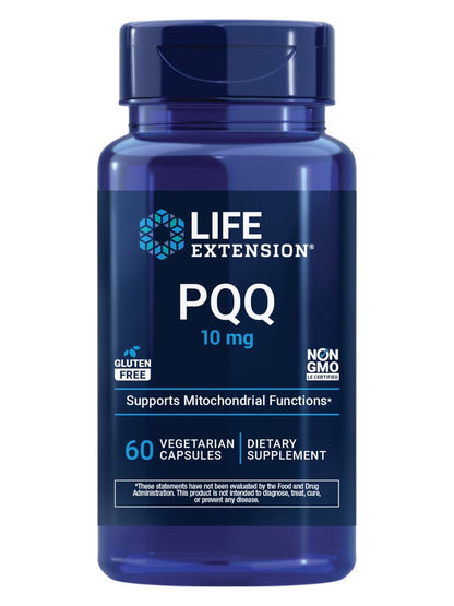 Life Extension PQQ Kapseln – Pyrrolochinolinchinon, 10 mg – Fördert das Wachstum neuer Mitochondrien, ATP, Energieunterstützung – Glutenfrei, Nicht-GVO, Vegetarisch – 60 Kapseln