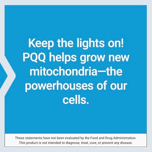 Life Extension PQQ Kapseln – Pyrrolochinolinchinon, 10 mg – Fördert das Wachstum neuer Mitochondrien, ATP, Energieunterstützung – Glutenfrei, Nicht-GVO, Vegetarisch – 60 Kapseln