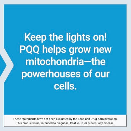 Life Extension PQQ Kapseln – Pyrrolochinolinchinon, 10 mg – Fördert das Wachstum neuer Mitochondrien, ATP, Energieunterstützung – Glutenfrei, Nicht-GVO, Vegetarisch – 60 Kapseln