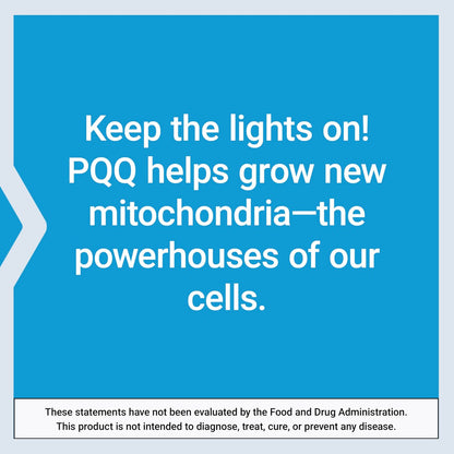 Life Extension PQQ Kapseln – Pyrrolochinolinchinon, 10 mg – Fördert das Wachstum neuer Mitochondrien, ATP, Energieunterstützung – Glutenfrei, Nicht-GVO, Vegetarisch – 60 Kapseln